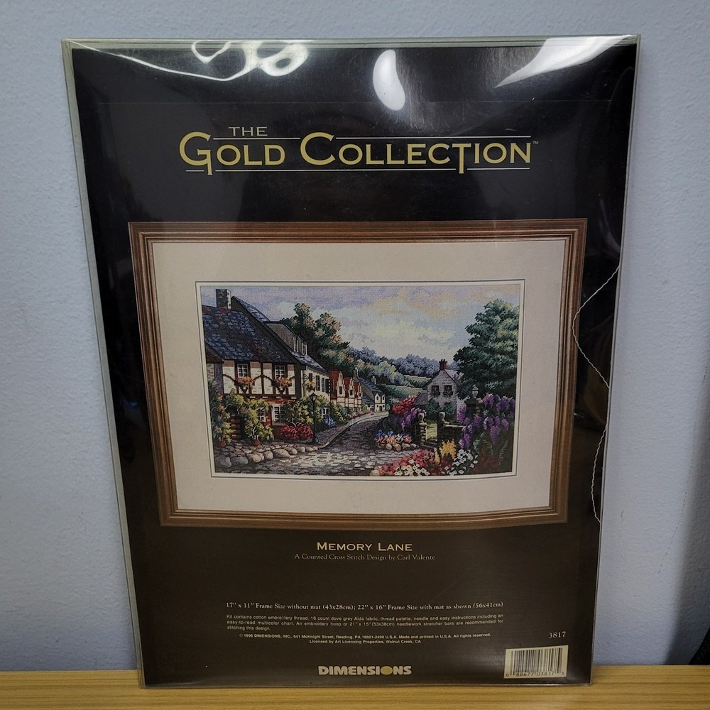 Dimensions Gold Collection Counted Cross Stitch Kit Memory Lane 11"X17" New USA